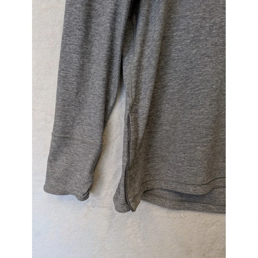 Lululemon Turtleneck Pullover Women\'s 12 Gray Heathered Thumbhole‎